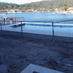 Under Construction Concrete Beside the Pool — Landscape Service in Australia