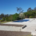 Under Construction Pool Deck — Landscape Service in Australia