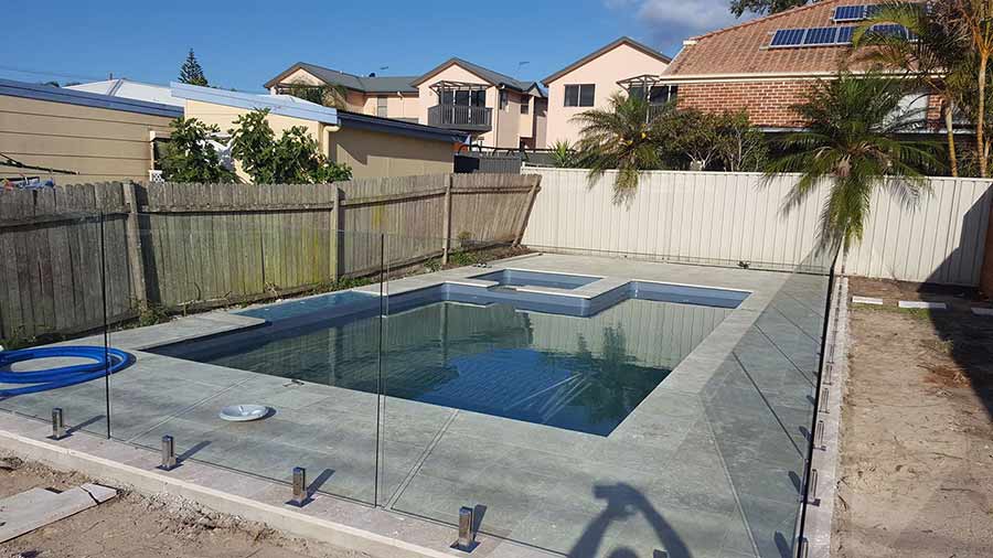 Glass Fence in the Pool — Landscape Service in Australia