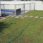 Backyard with Paving & Pool — Landscape Service in Newcastle