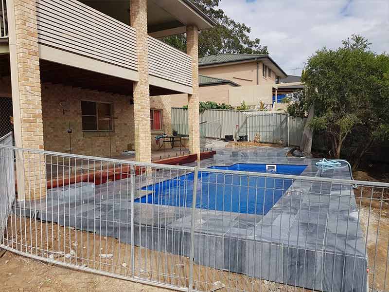 Paving Around Pool — Landscape Service in Newcastle