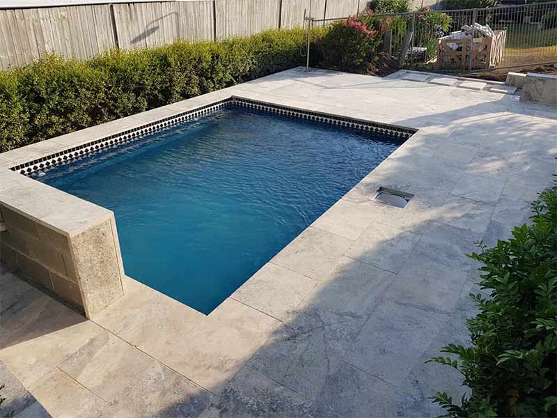 Paving Around Pool — Landscape Service in Newcastle